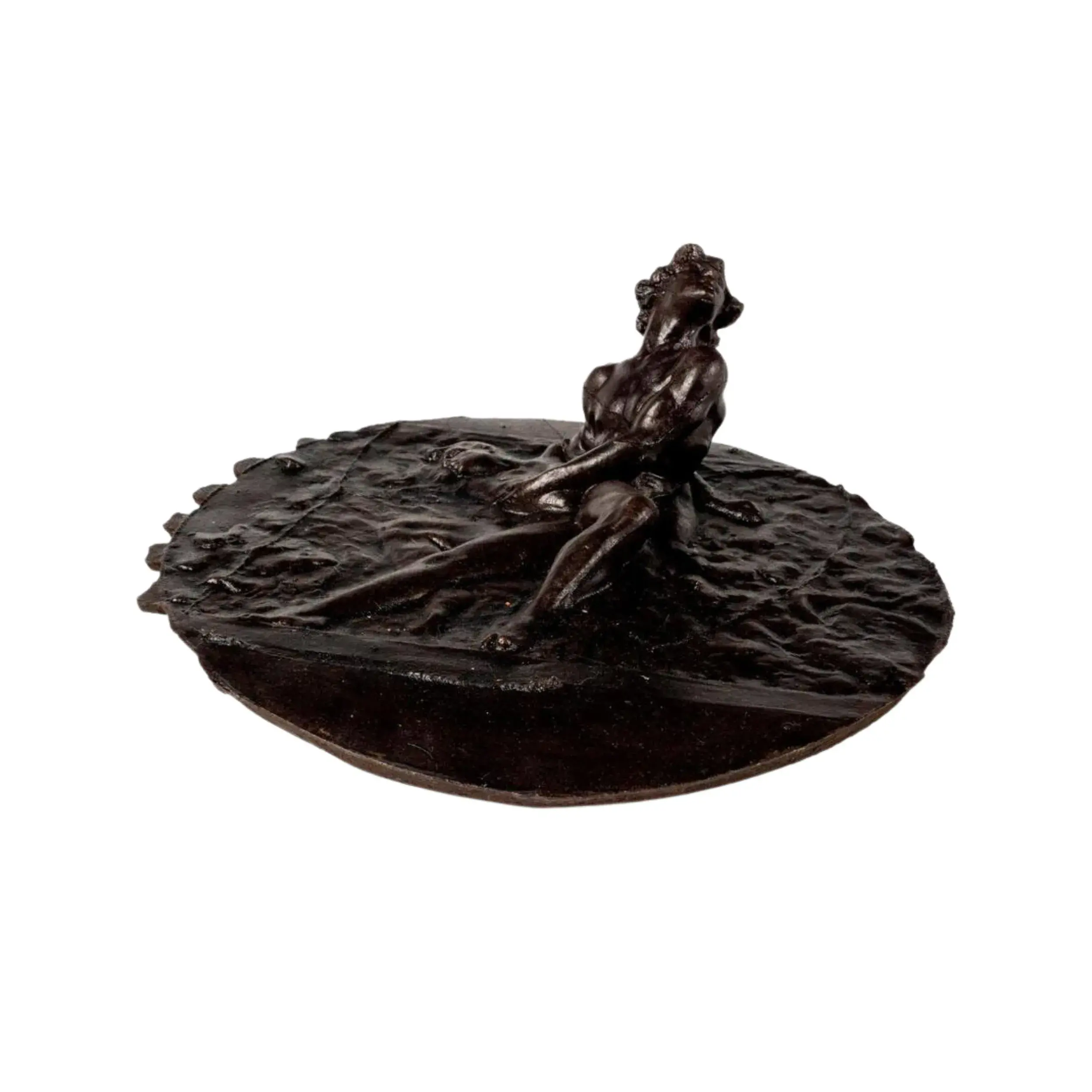 Rene Lalique (French, 1860-1945) Original Cast Metal Tondo Architectural Element