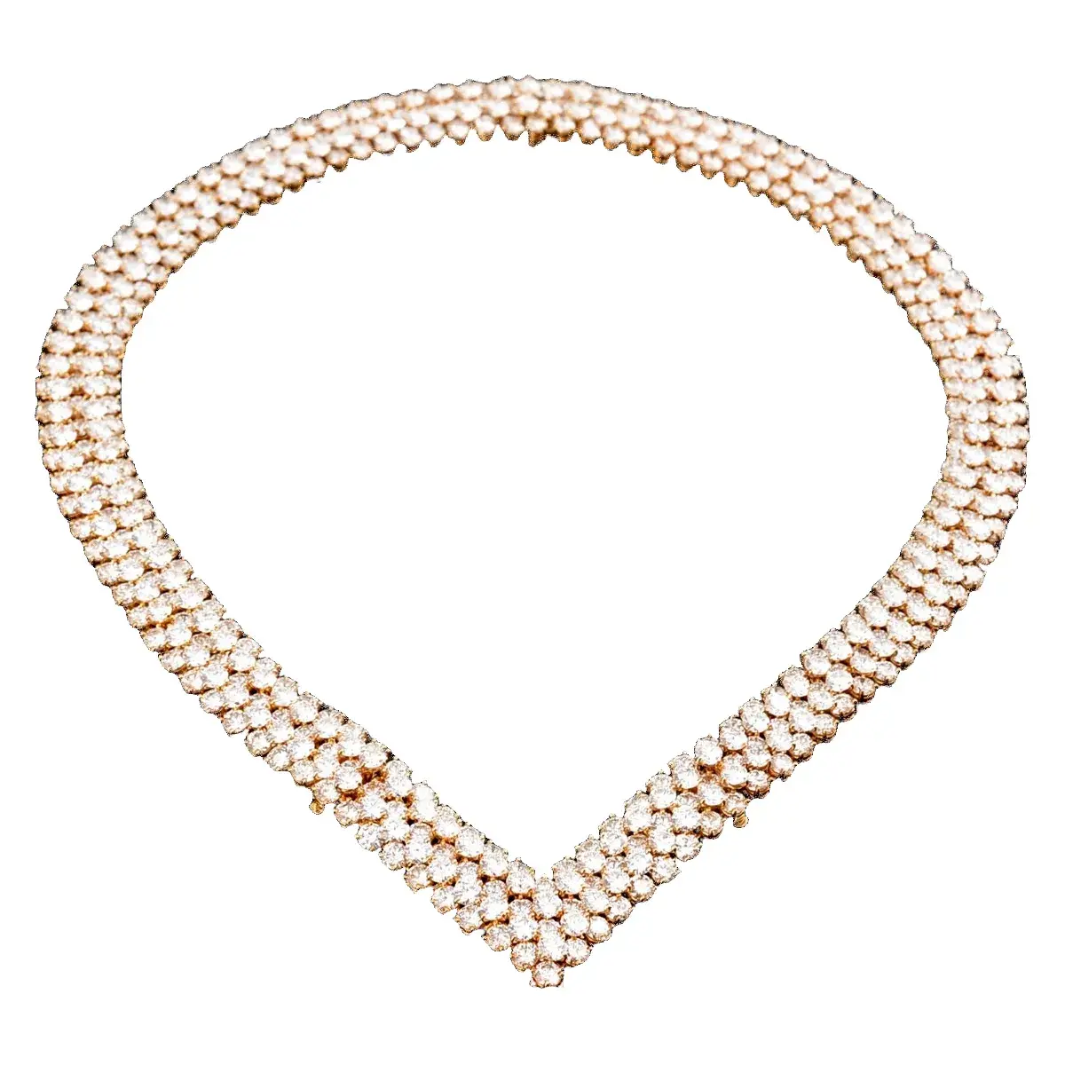 Van Cleef & Arpels A CHEVAL 5 ROW Diamond,18K Gold & Platinum Necklace