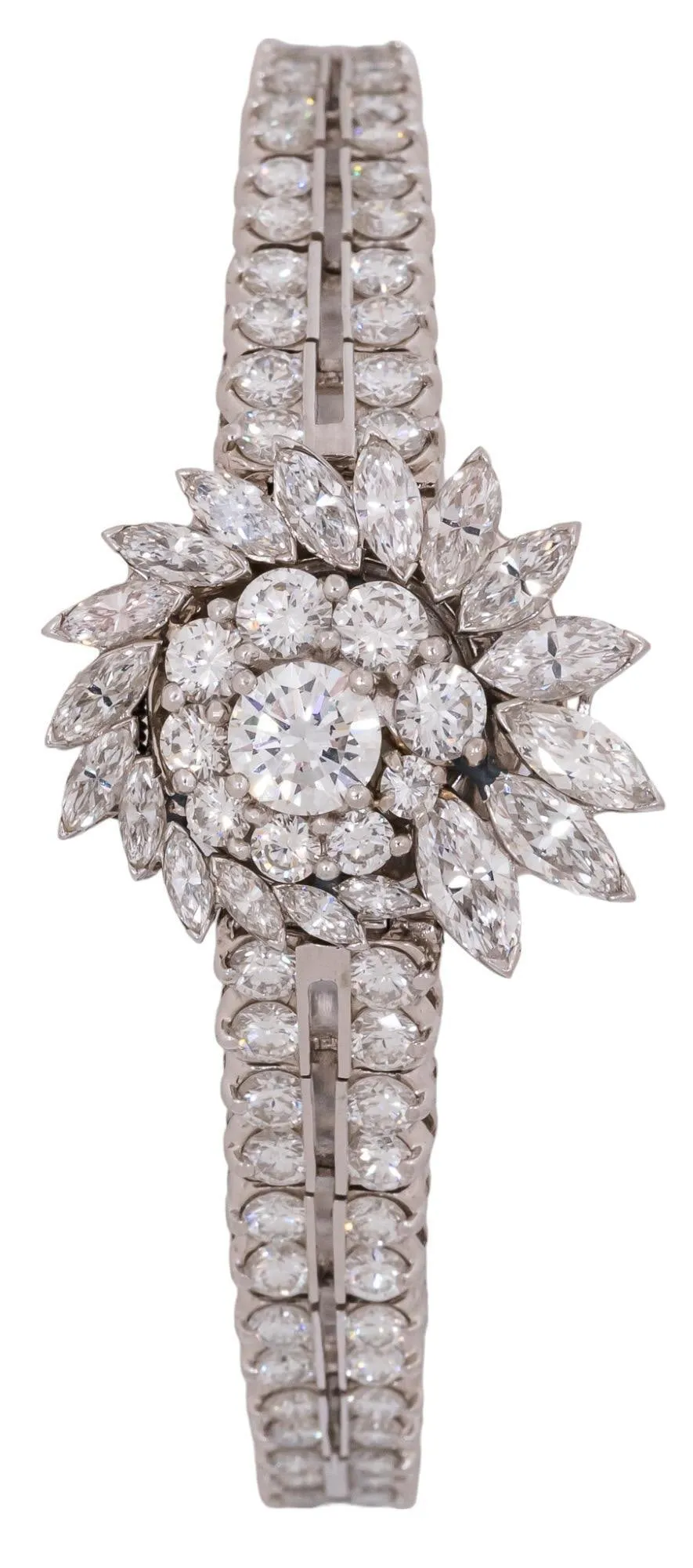 Rolex Ladies Limited Production 15 mm. Platinum and Diamond Vintage Watch