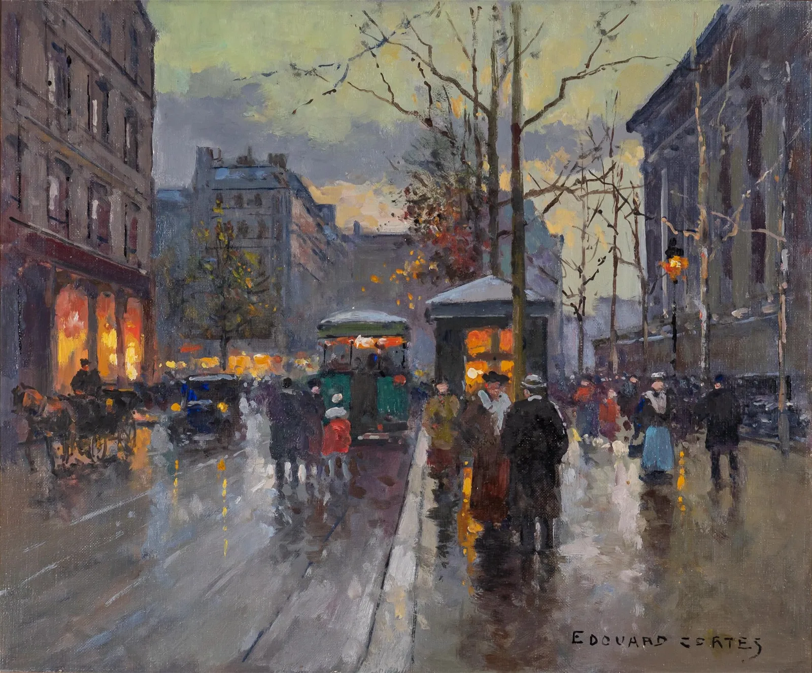 Edouard Leon Cortes, Place de la Madeleine, ca. 1950