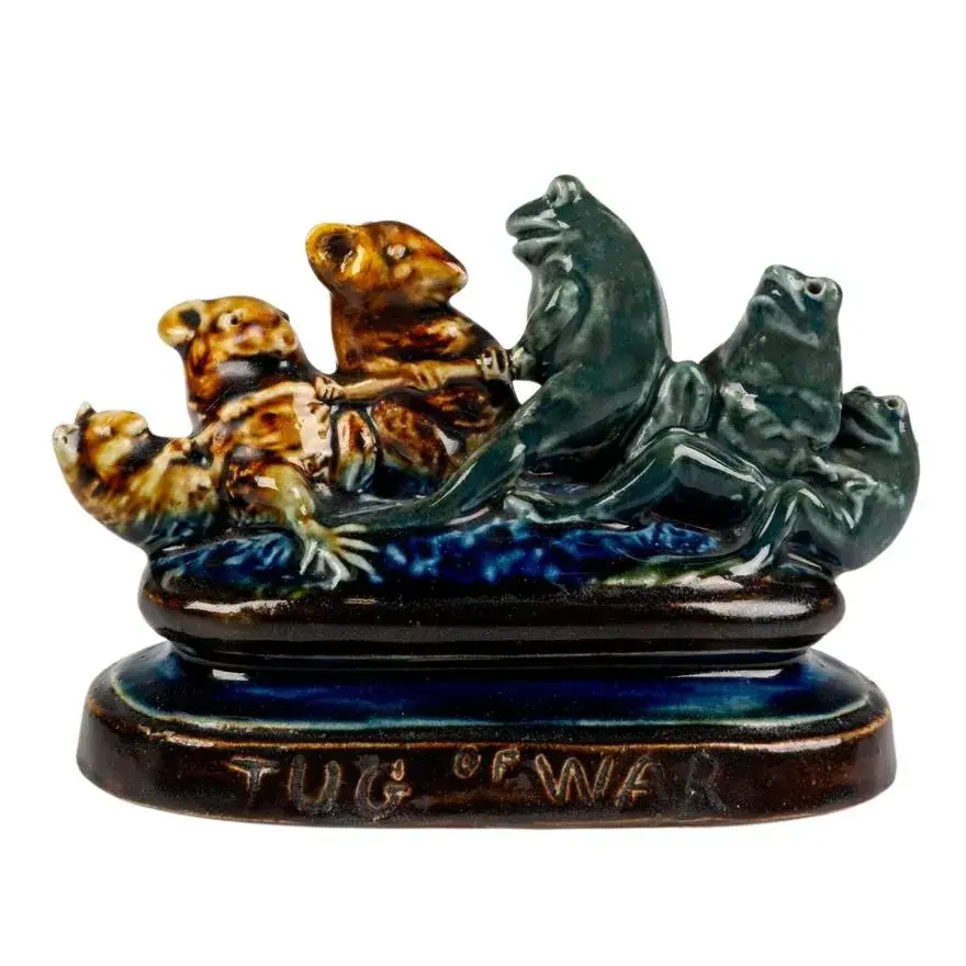 Doulton Lambeth George Tinworth Figurine, Tug of War