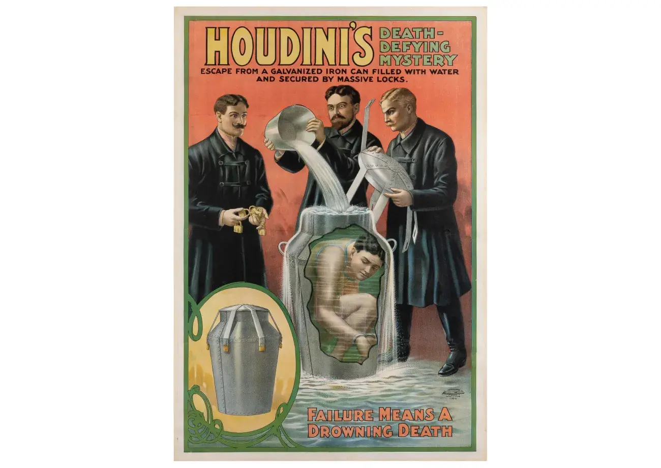 HOUDINI, Harry (Erik Weisz, 1874 – 1926). Houdini’s Death-Defying Mystery