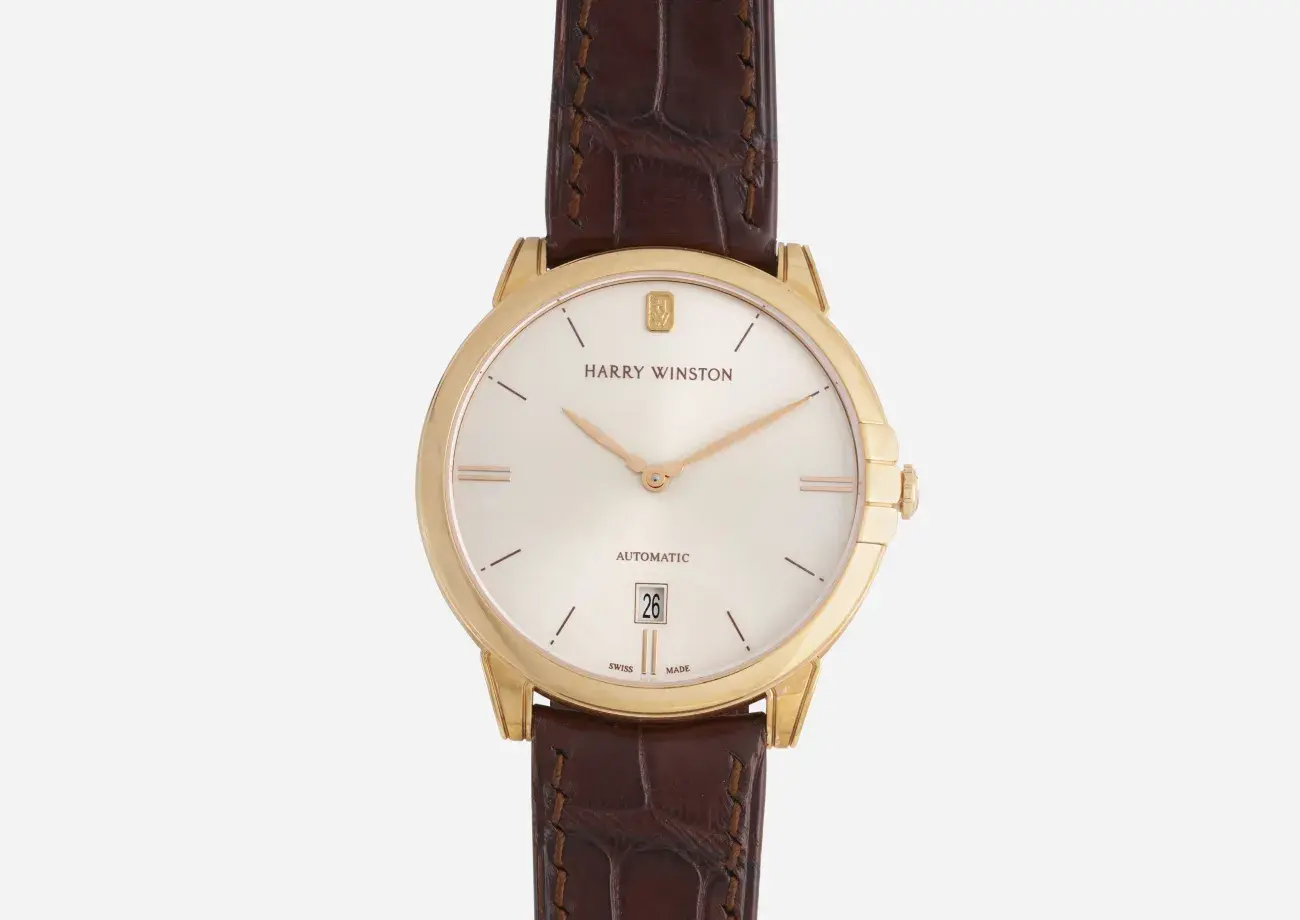 Harry Winston Midnight pink gold wristwatch, Ref. MIDAHD39RR001