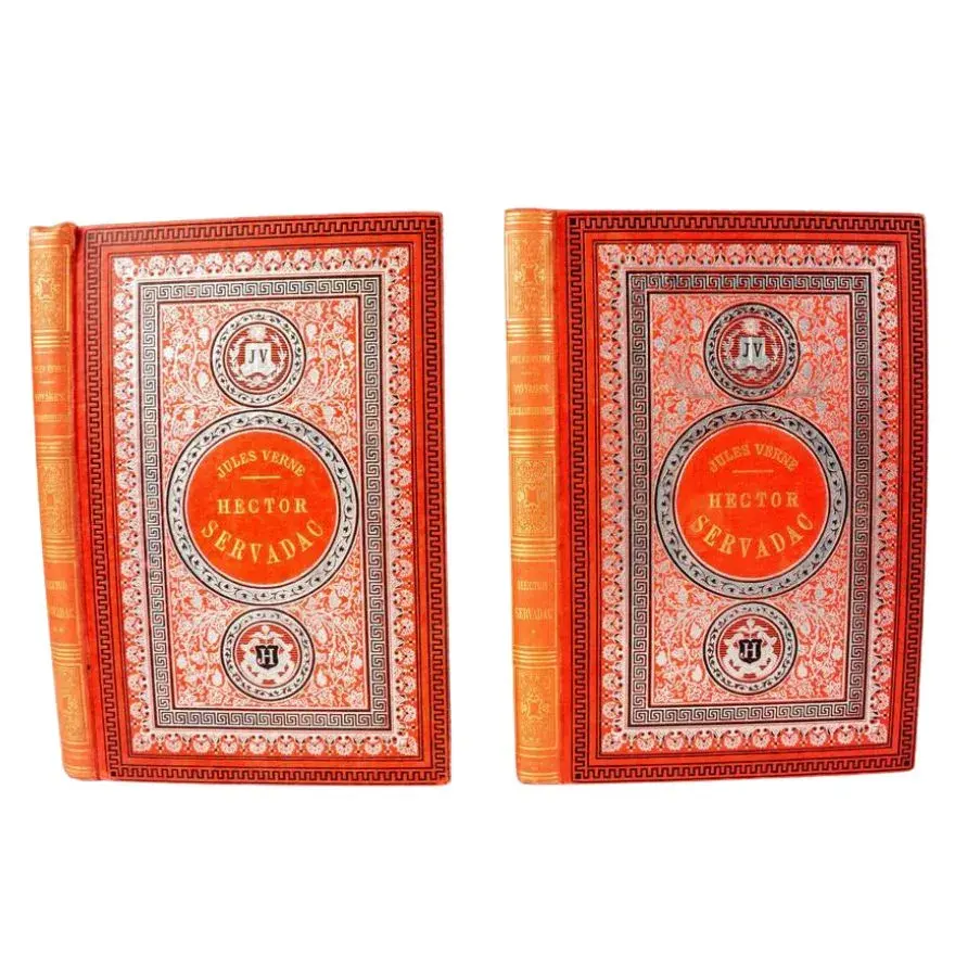 Jules Verne, 2 Vols. Hector Servadac, Initiales, Argentees