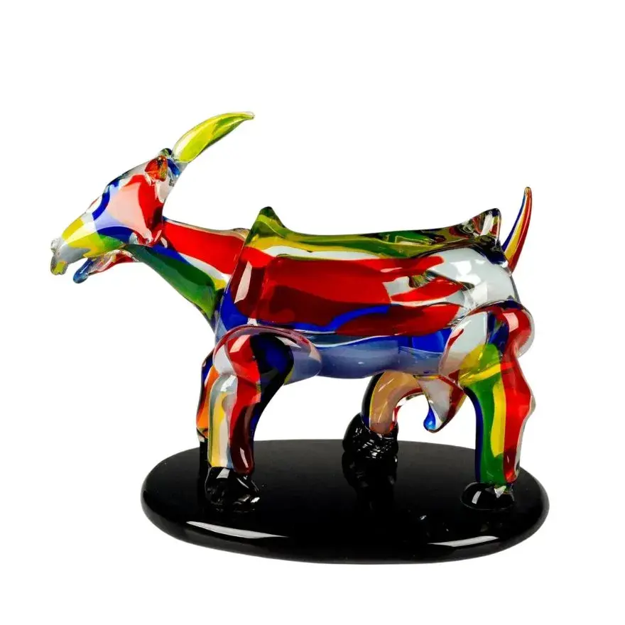 Murano Glass by Walter Furlan Picasso Sculpture, Capra