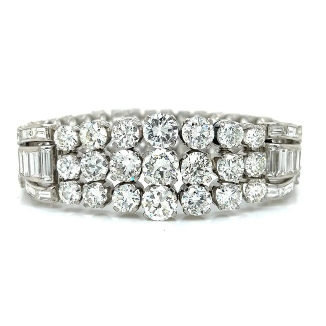 Art Deco Platinum 47.30 Ct. Diamond Bracelet