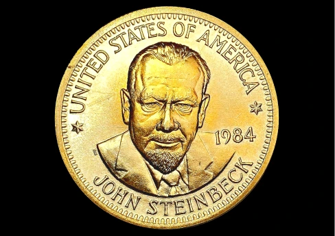 1984 Steinbeck 12oz Gold Coin Superb Gem BU