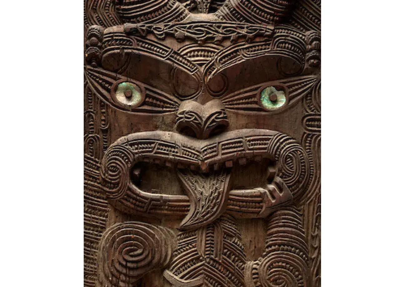 Magnificent Maori House Panel, New Zealand (ca. 1870-1876)