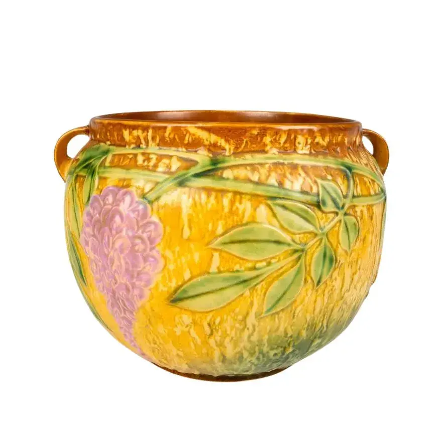 Roseville Pottery Wisteria Pattern Jardiniere Planter Pot