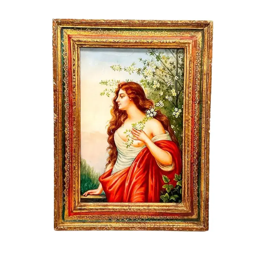 KPM Porcelain Portrait Plaque of a Maiden, Signed