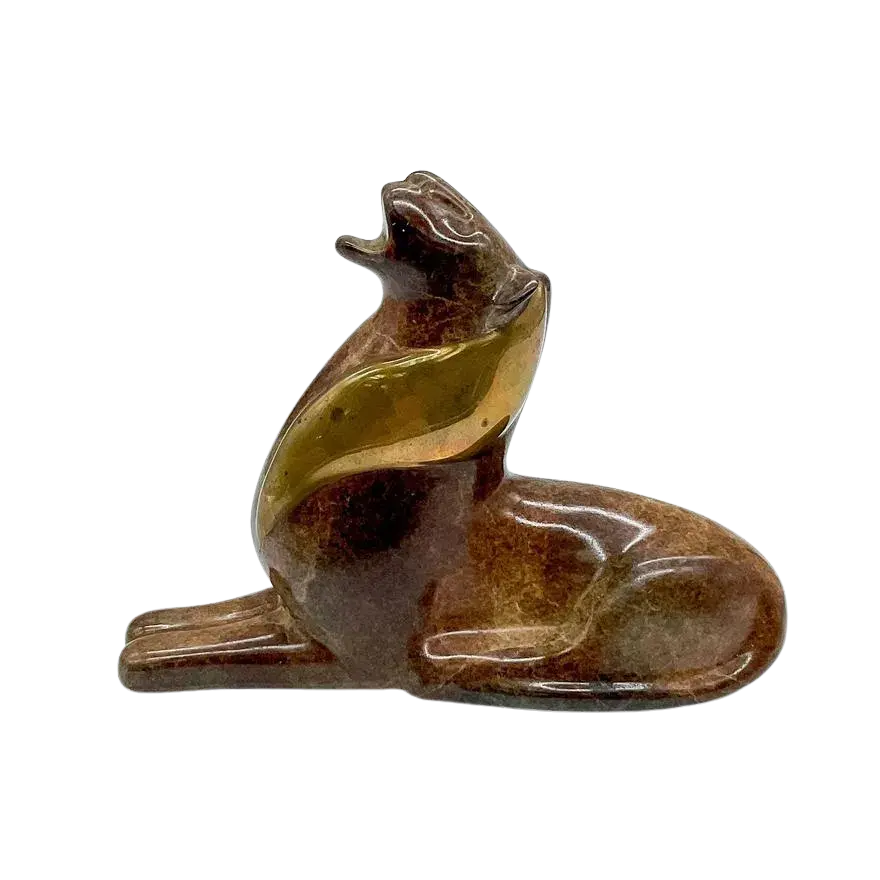 Loet Vanderveen (1921-2015) Marble and Bronze Lion Sculpture