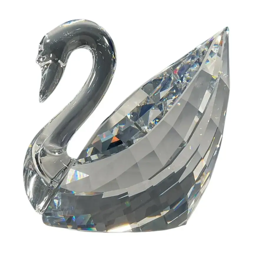 Swarovski Silver Crystal Soulmates Sculpture, Maxi Swan