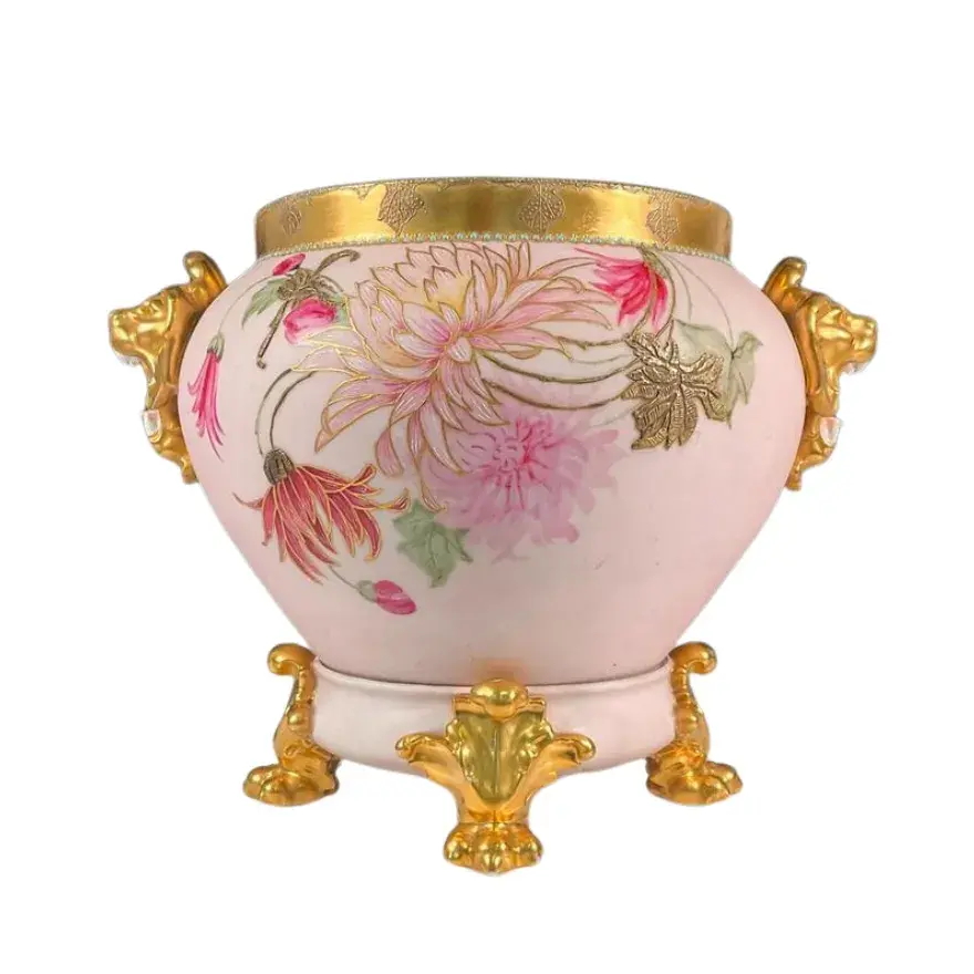 D & C Limoges Jardiniere and Stand