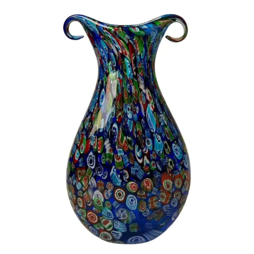 Murano Art Glass Millefiori Vase