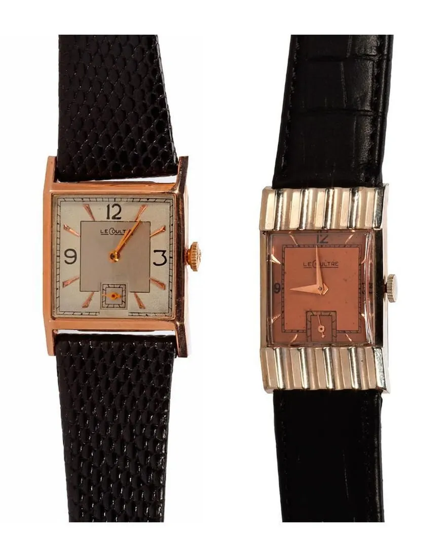 Two Vintage 1940's Le Coultre Tank Watches