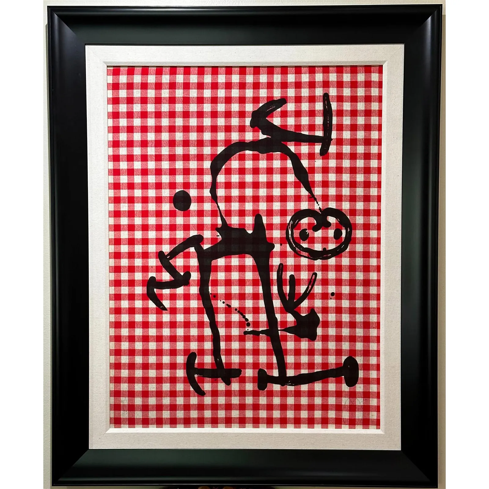Joan Miro (Spanish, 1893-1983) Lithograph L'Illetre aux Carreaux Rouges, Signed