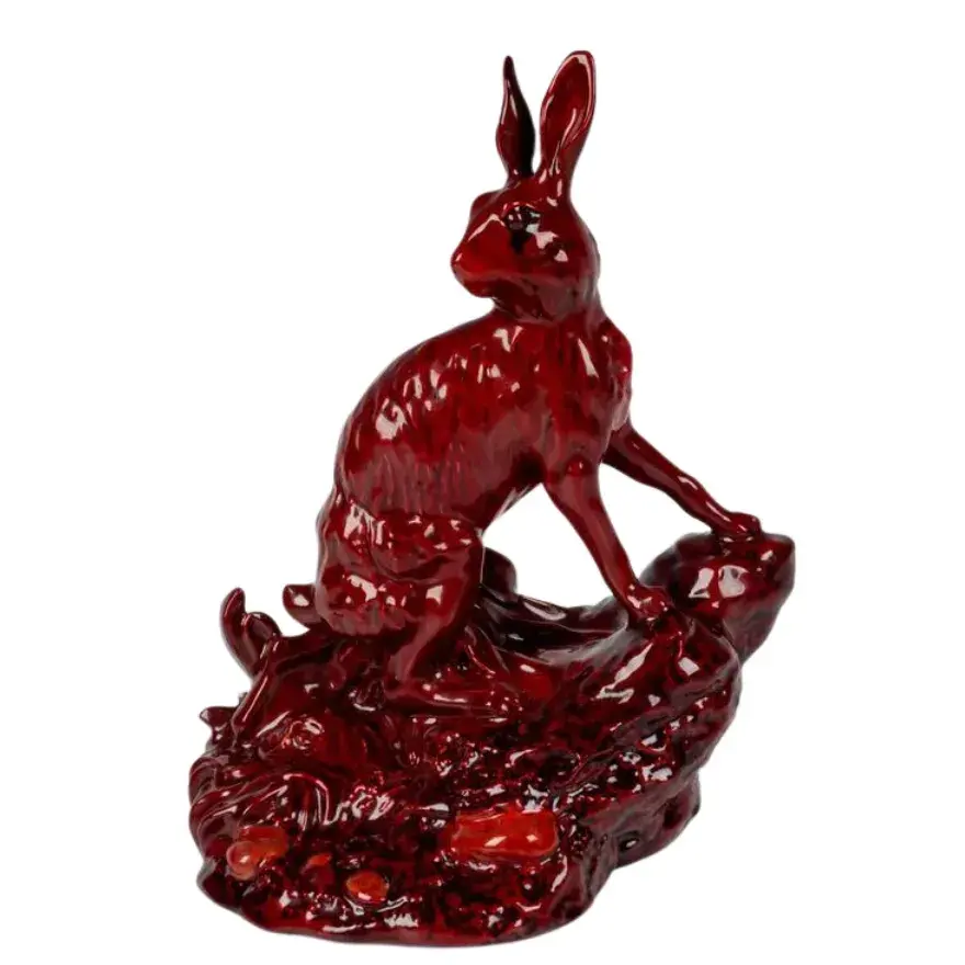 Royal Doulton Prototype Flambe Figurine, Hare DA6