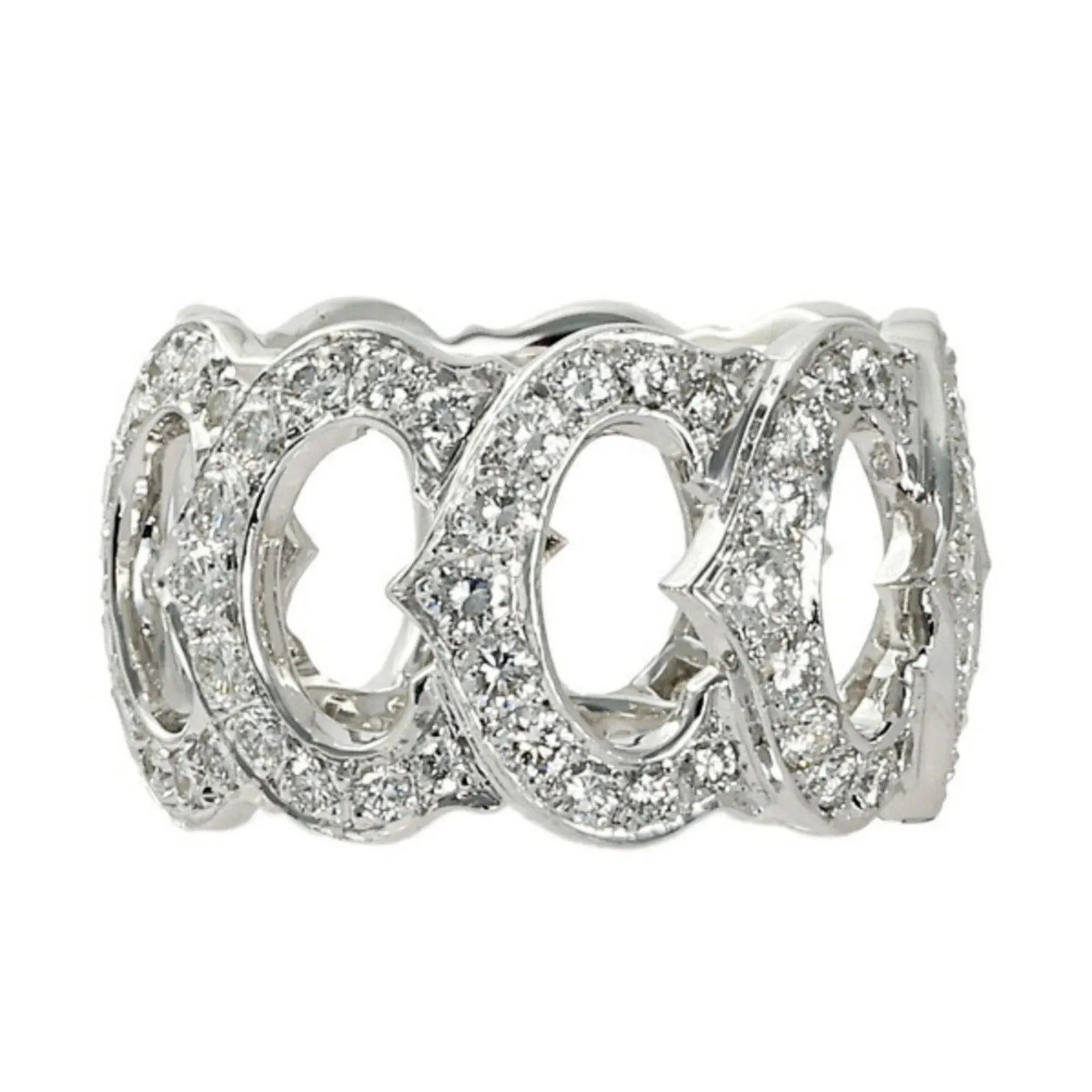 Cartier C 18k White Gold Ring