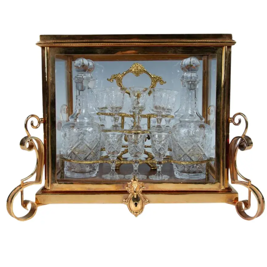 Baccarat Ormuolu Bronze Crystal Glass Liqueur Case