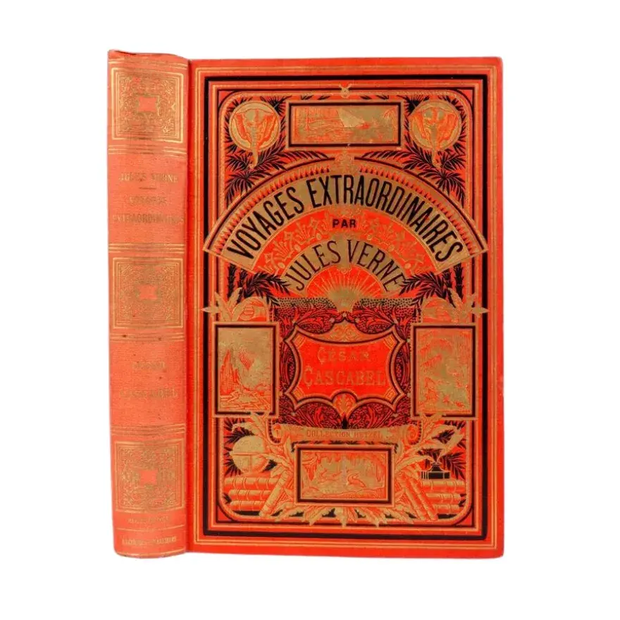Jules Verne, Cesar Cascabel, Au Deux Elephants, Red Cover