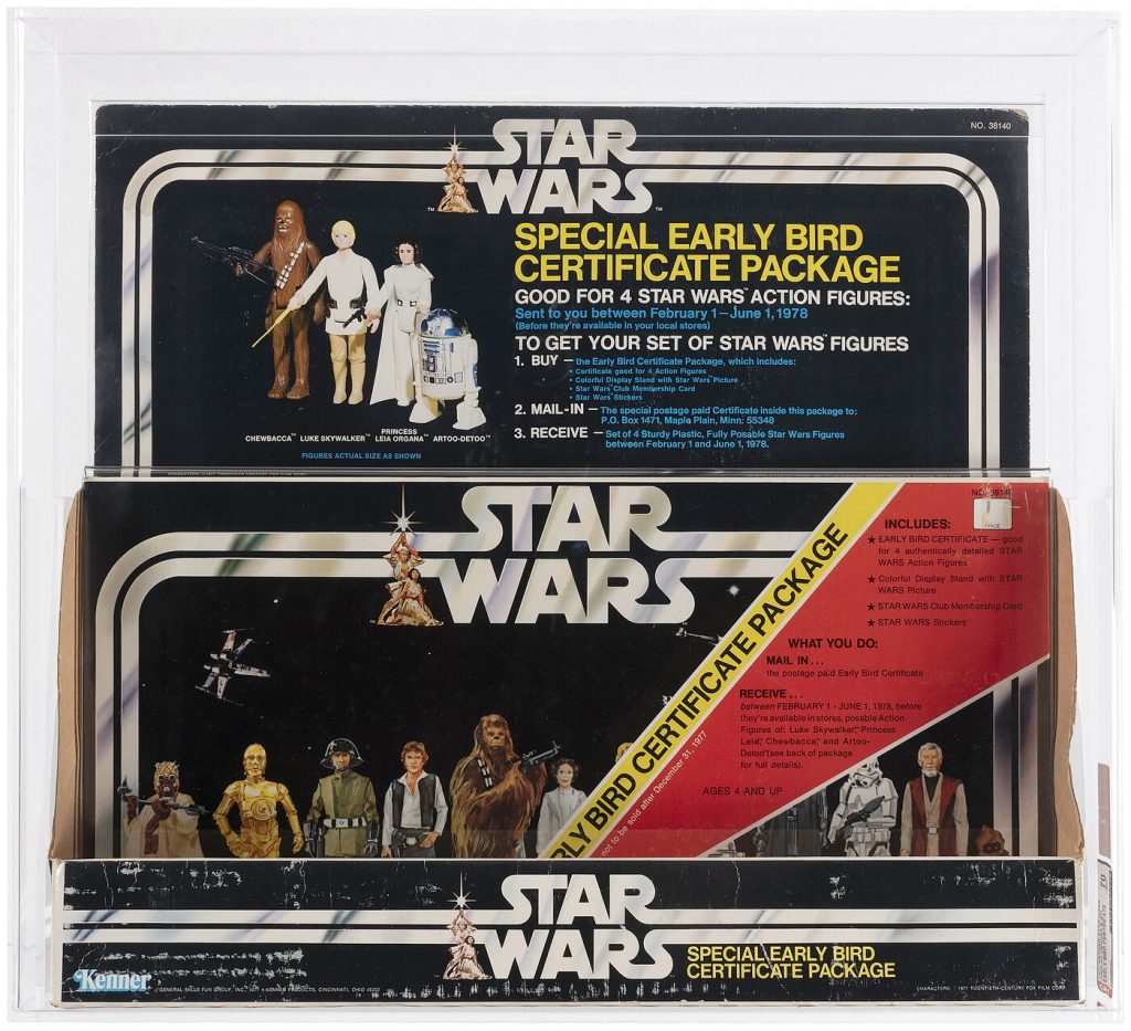 Star-wars-1978-special-early-bird-certificate-package-rare-store-display-afa-70-ex
