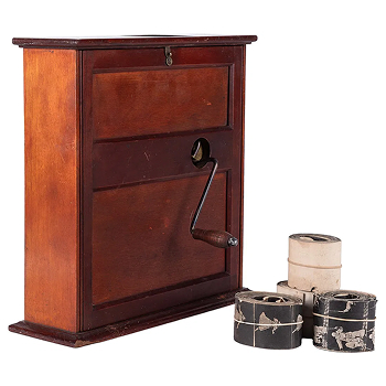 Parlor Kinetoscope. Circa 1897. Early optical viewer, inven...